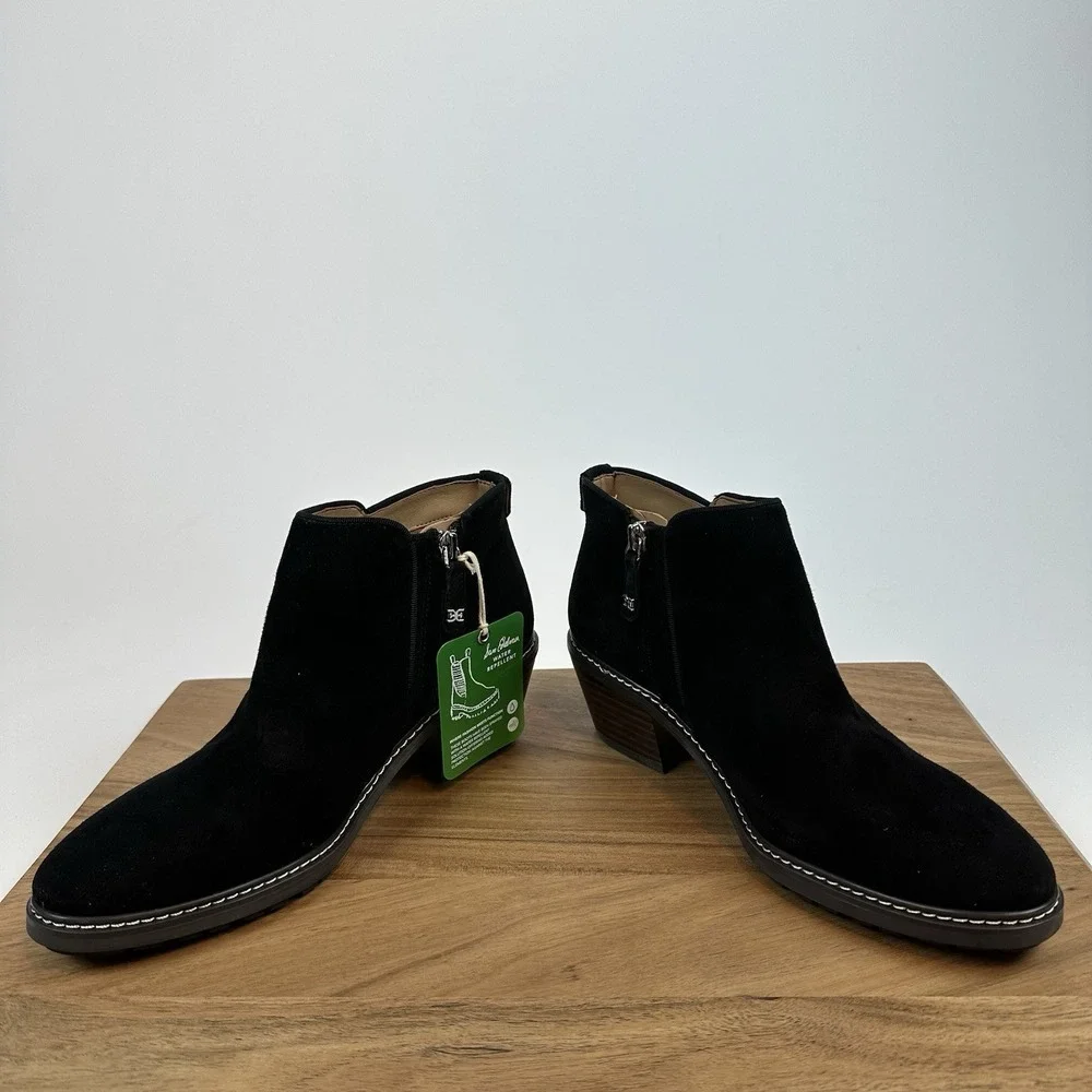 New NWOB Womens Sam Edelman Pryce‎ Black Suede Bootie Boot Size 7.5 M